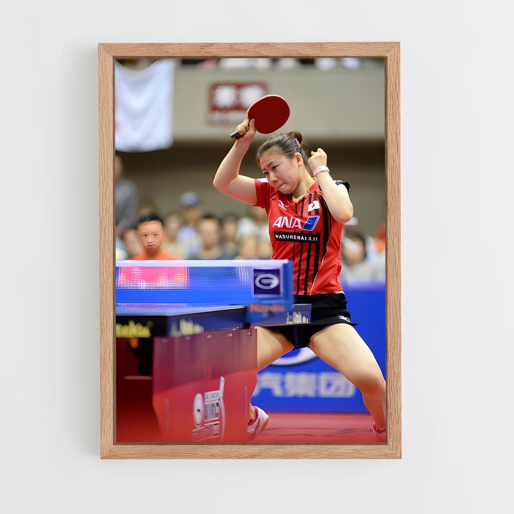 Poster Smash Rouge – affiche Tennis de table (vue 4)